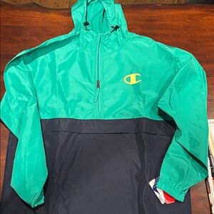 Champion Teal and Black Hooded Jacket